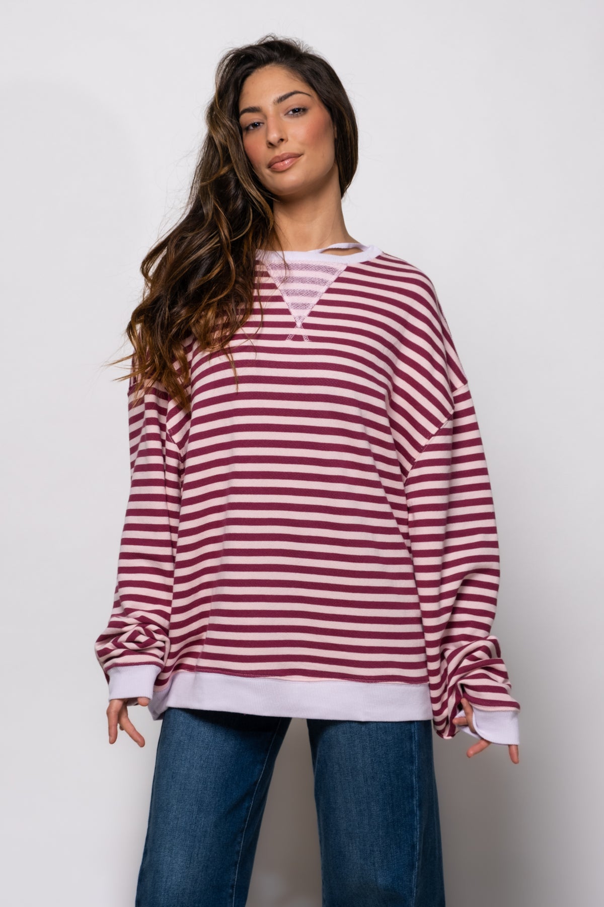 Free People Classic Striped Crew