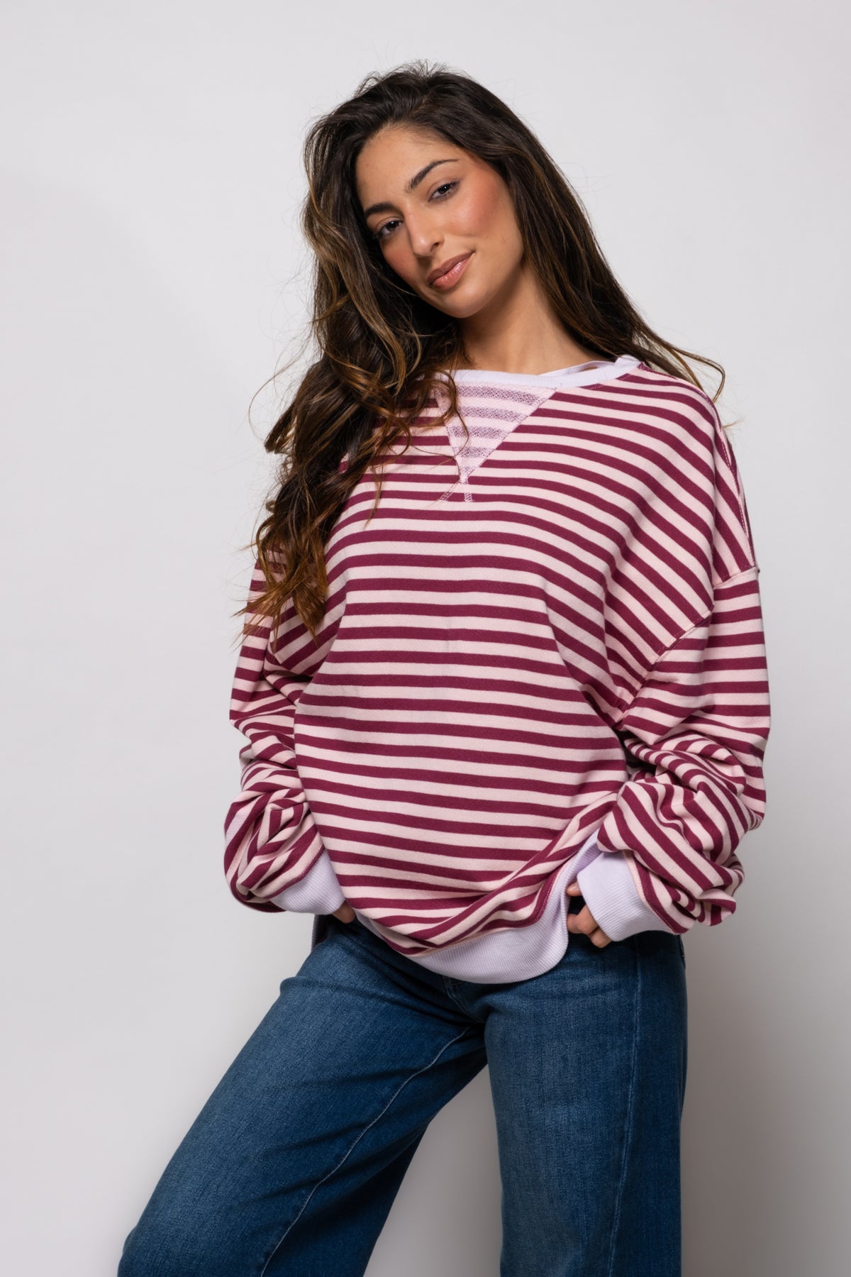 Free People Classic Striped Crew