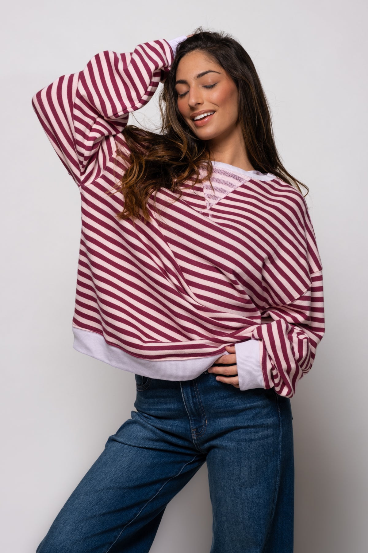 Free People Classic Striped Crew