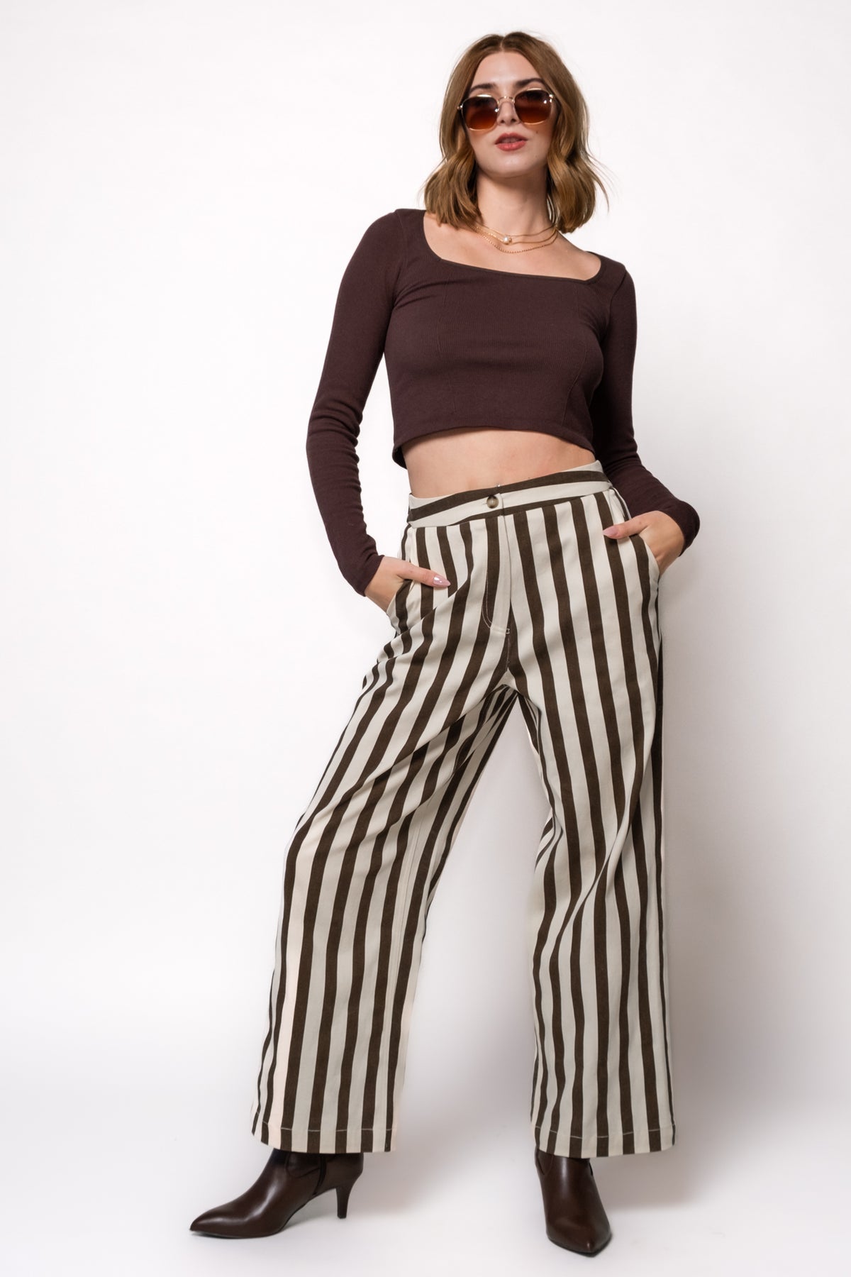 FRNCH Pelly Striped Pants