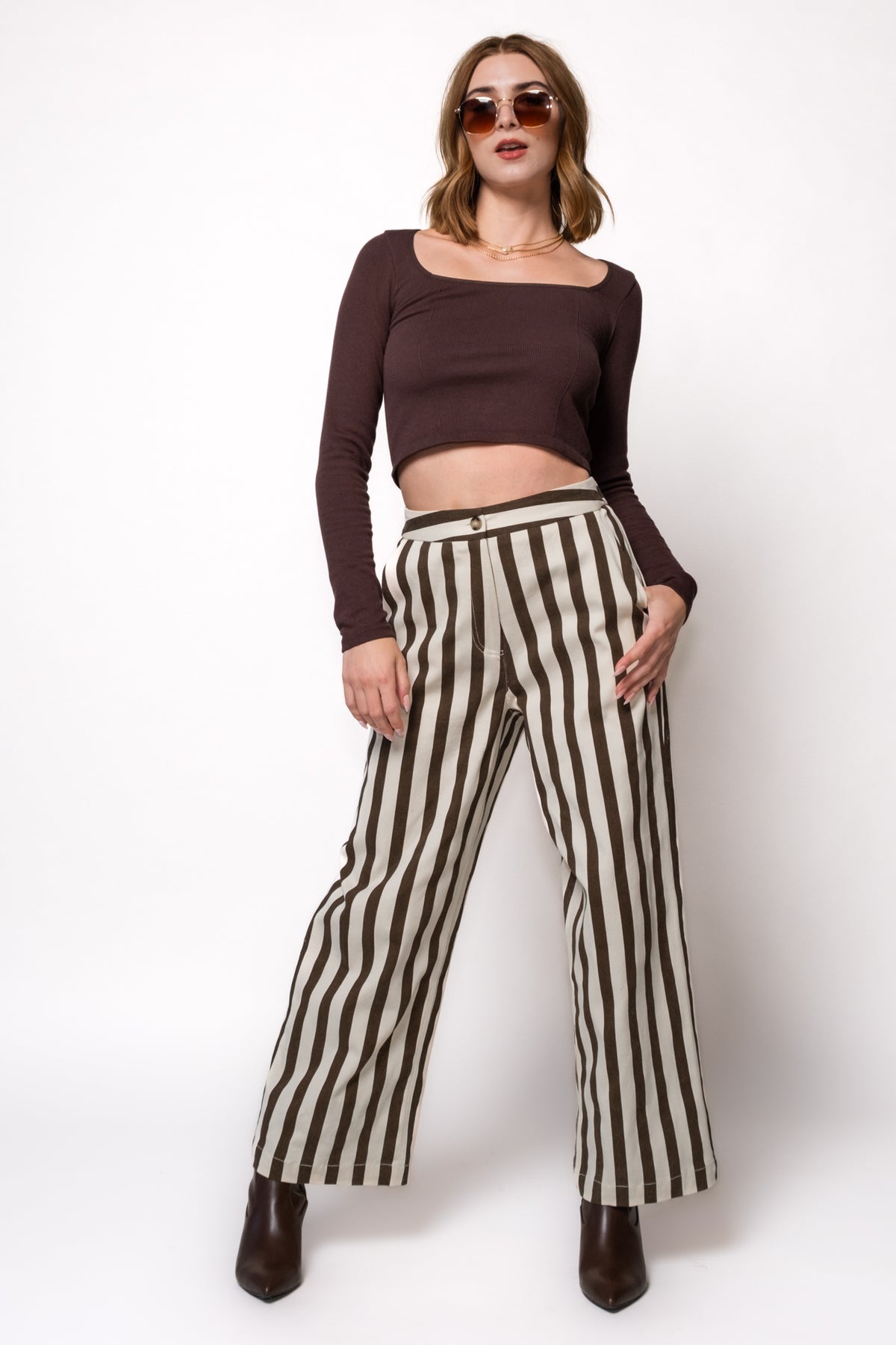 FRNCH Pelly Striped Pants