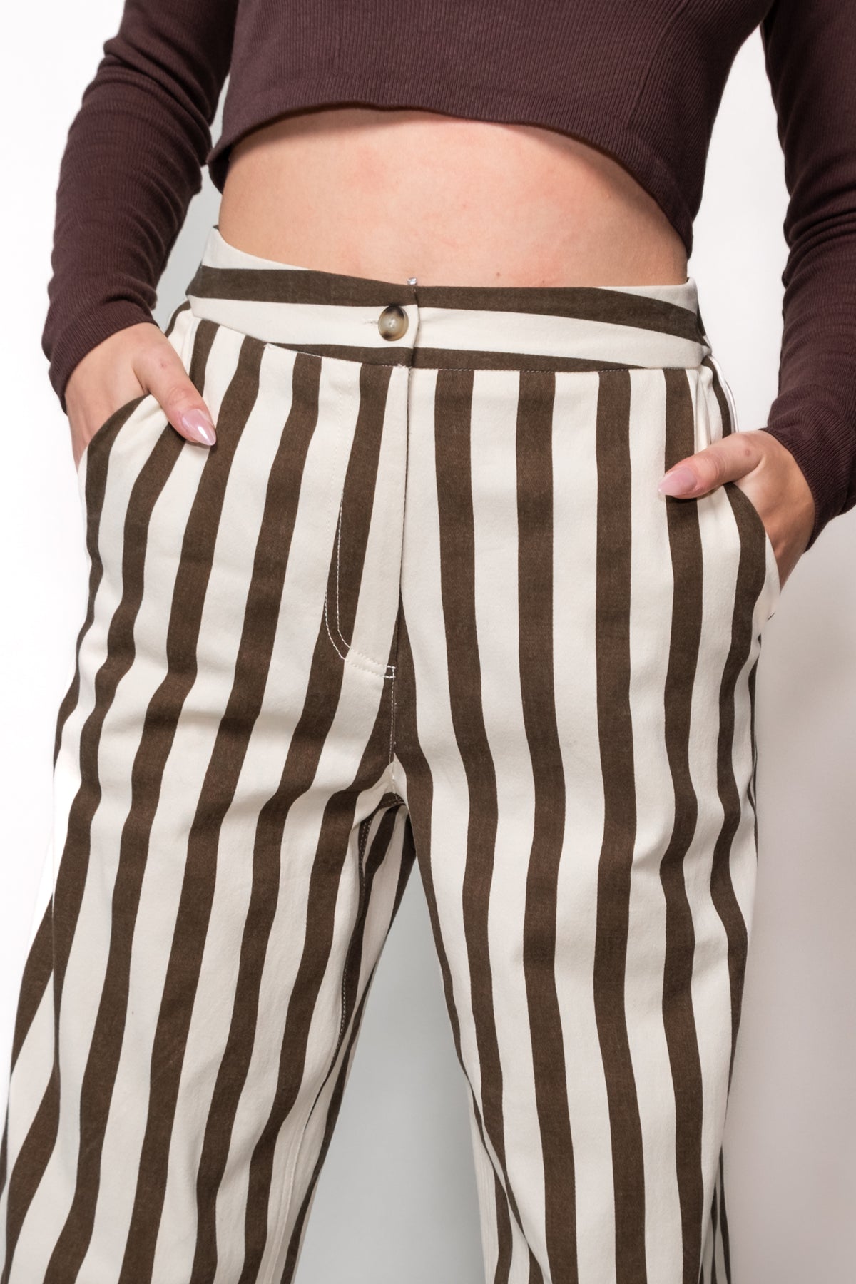 FRNCH Pelly Striped Pants