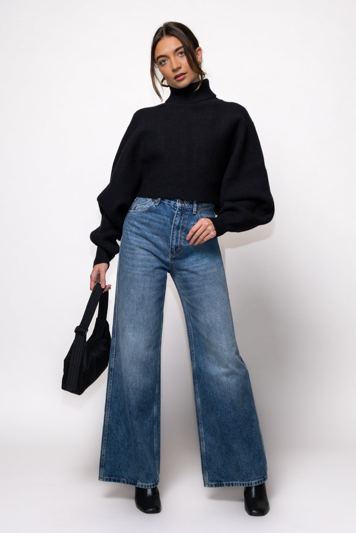 Eclipse Cropped Turtleneck Sweater