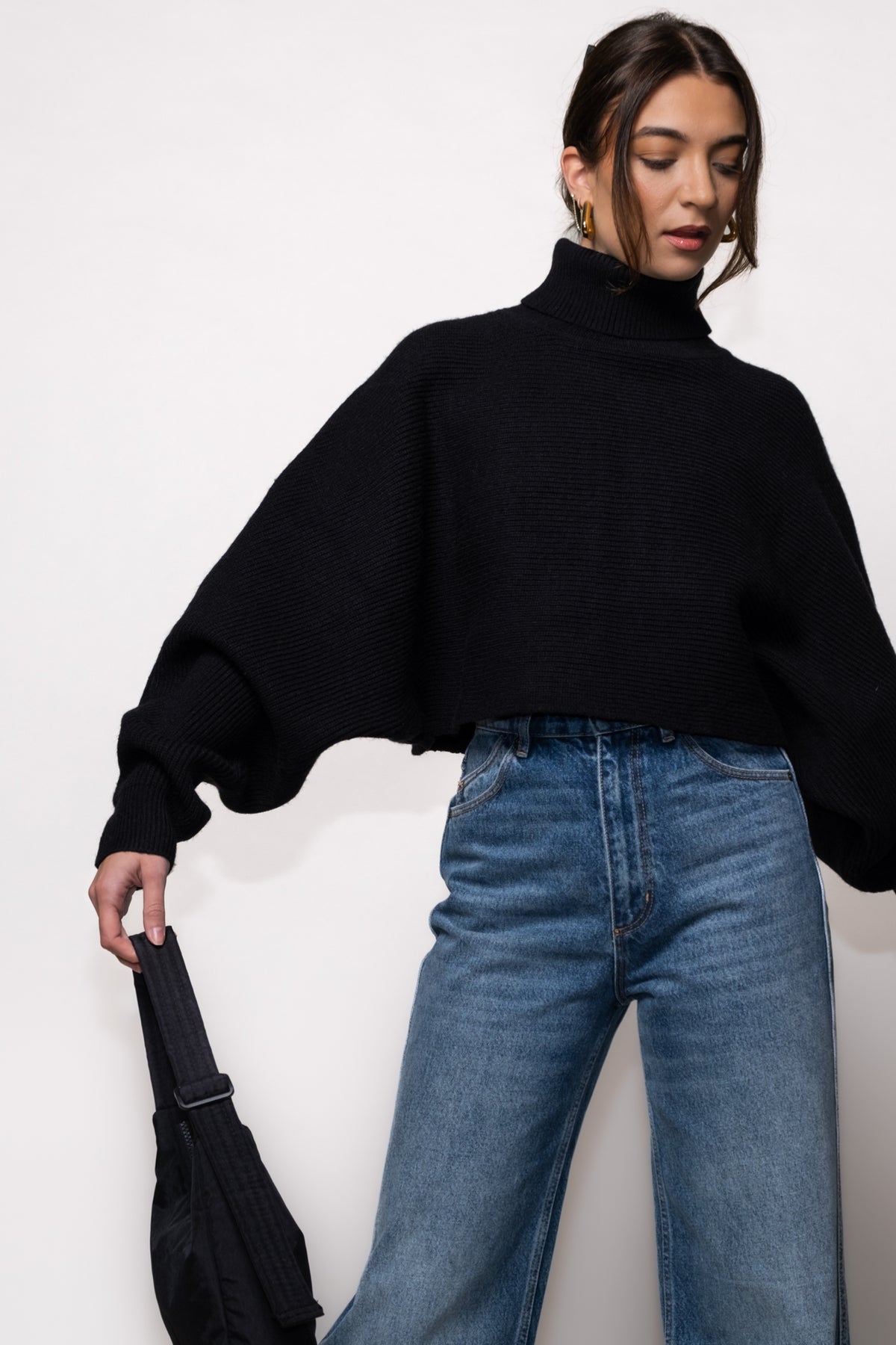 Eclipse Cropped Turtleneck Sweater