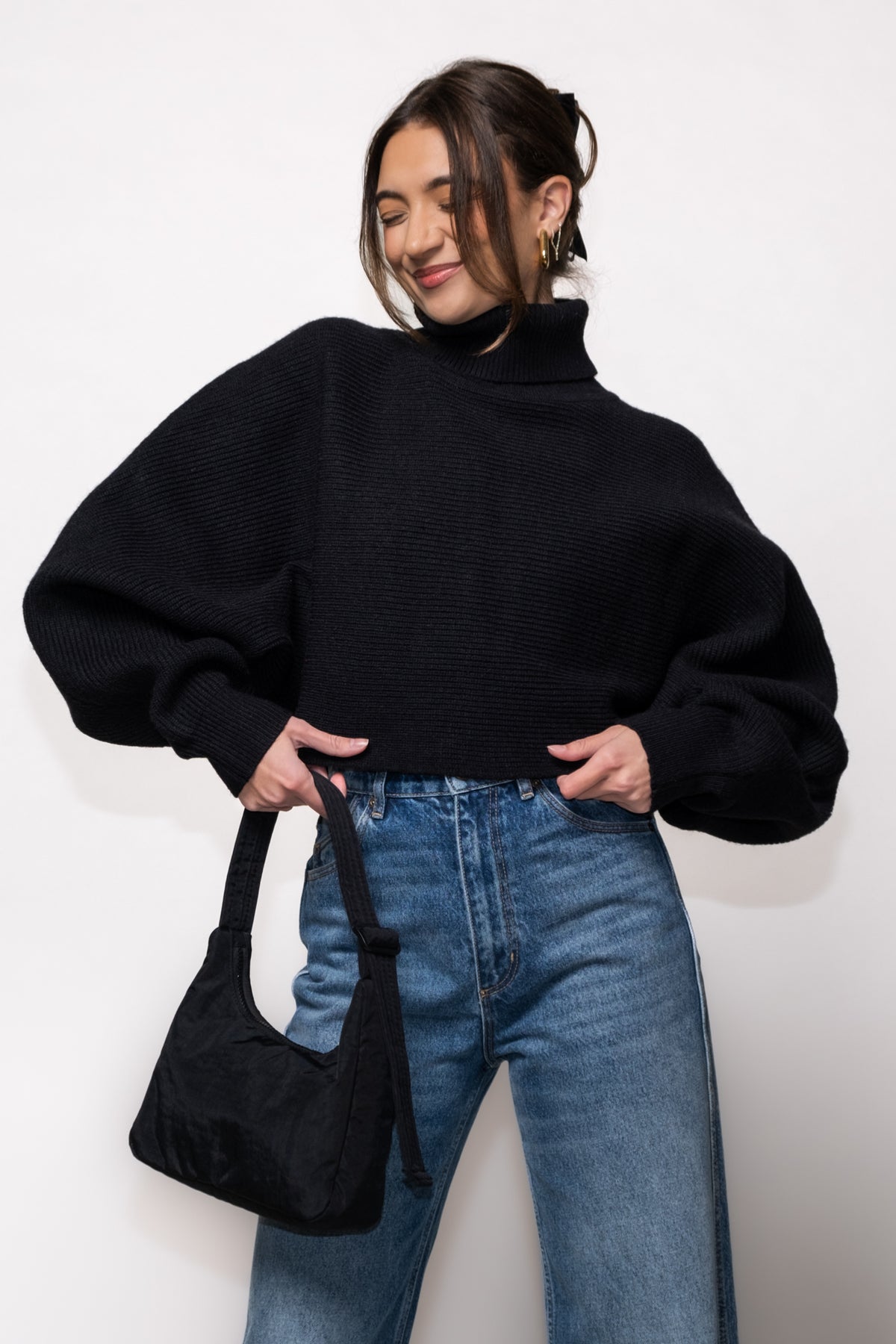 Eclipse Cropped Turtleneck Sweater