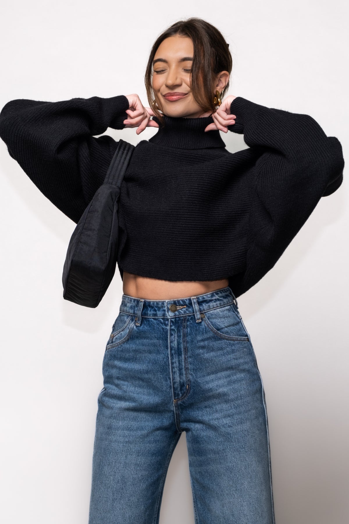 Eclipse Cropped Turtleneck Sweater