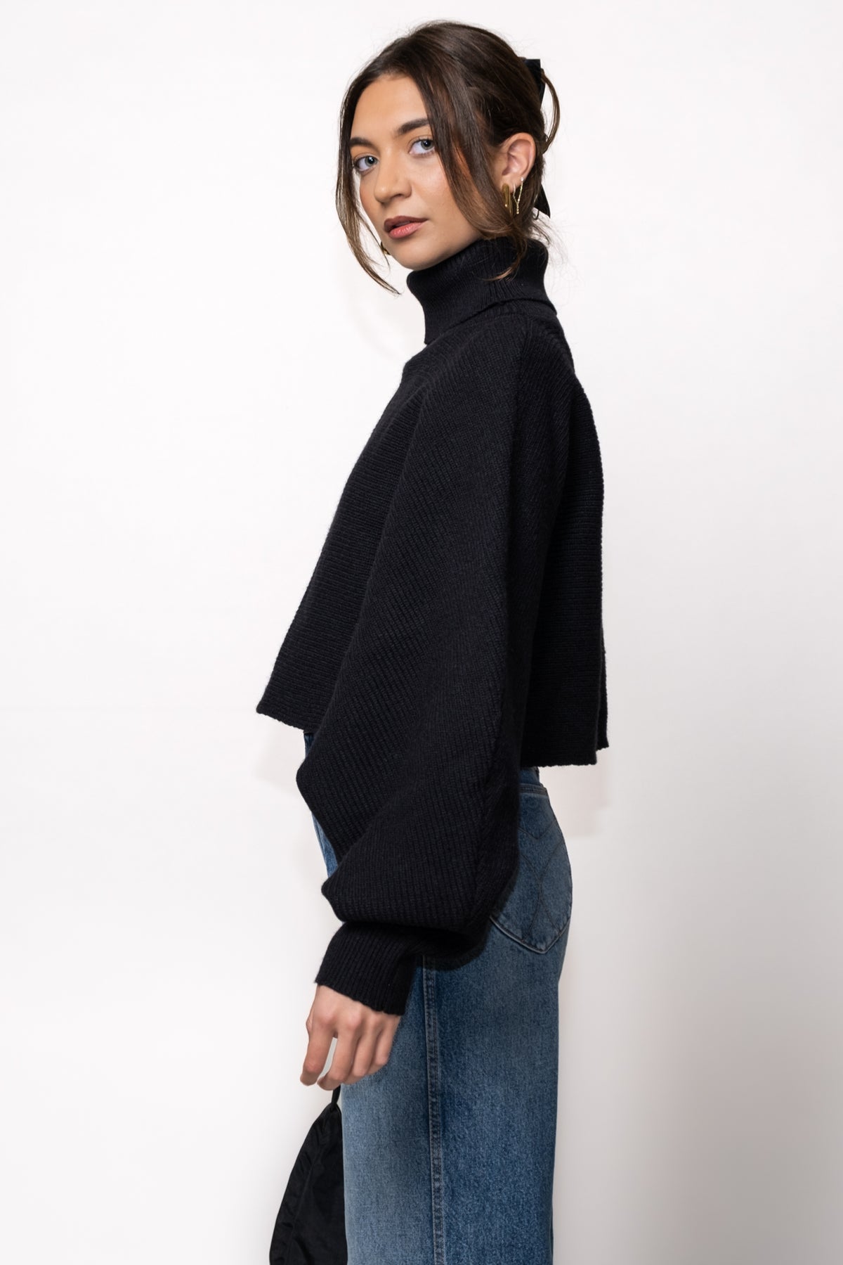 Eclipse Cropped Turtleneck Sweater