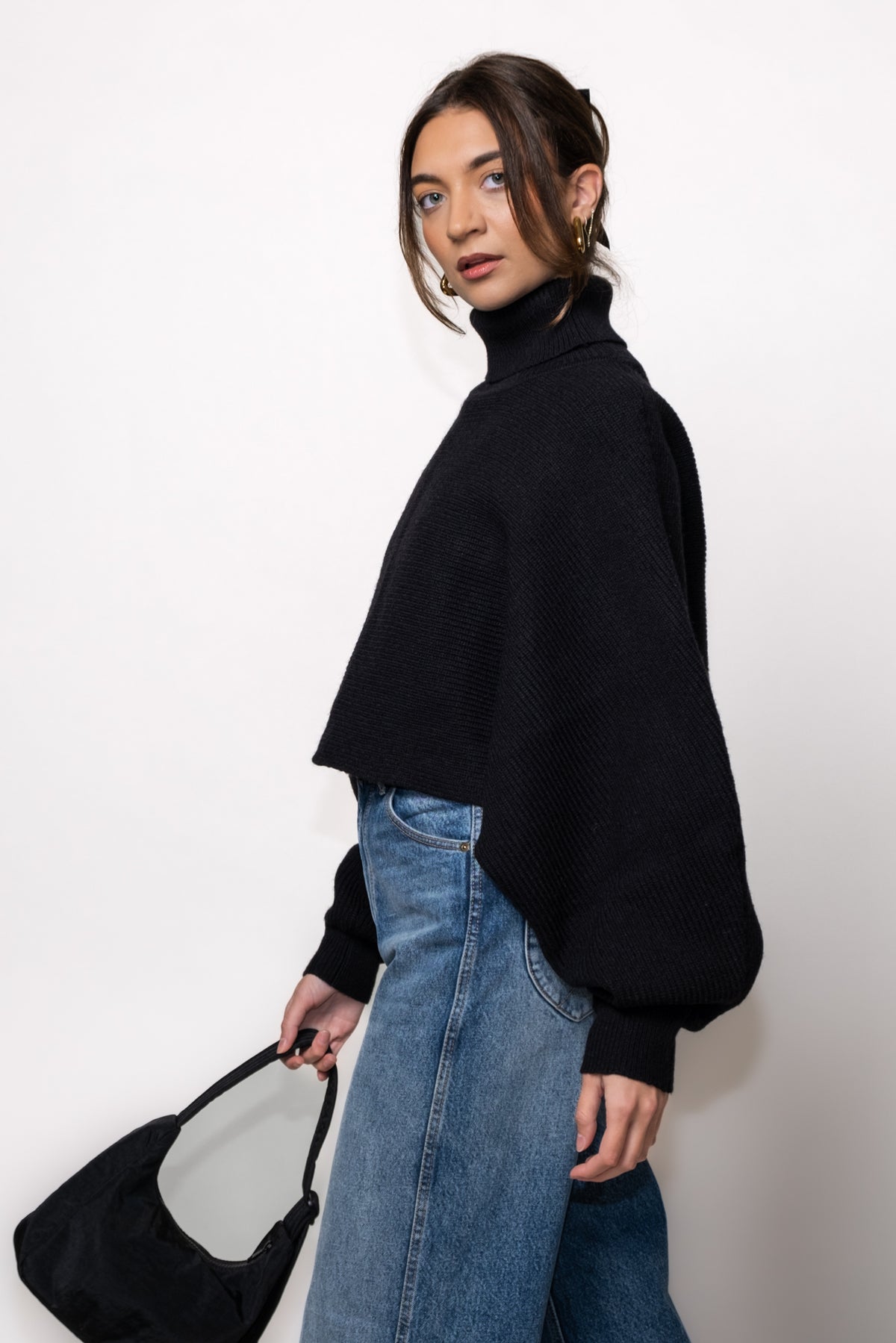 Eclipse Cropped Turtleneck Sweater