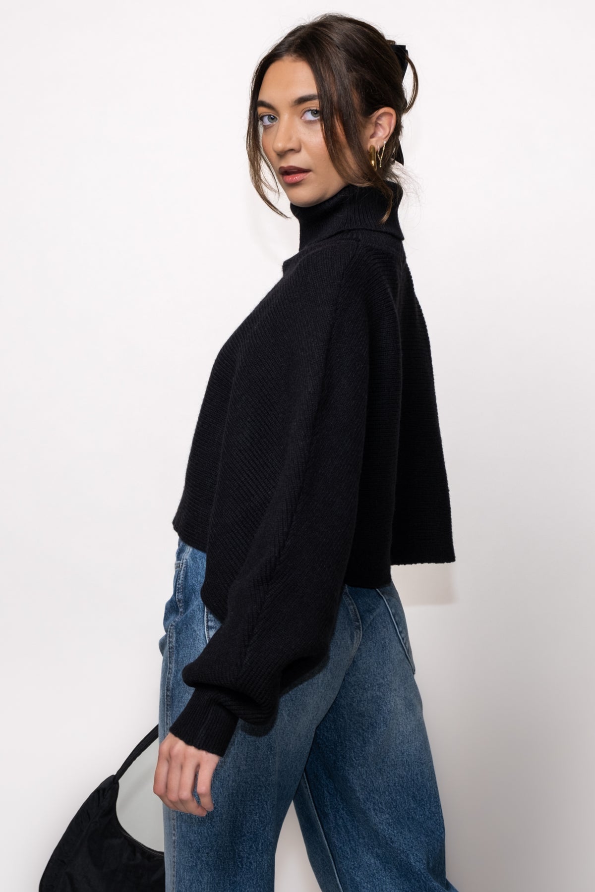 Eclipse Cropped Turtleneck Sweater