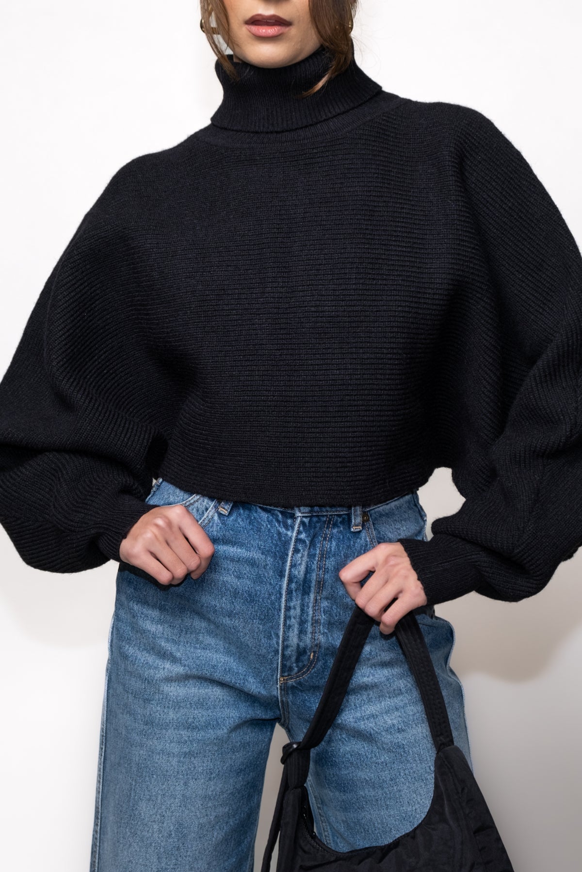 Eclipse Cropped Turtleneck Sweater