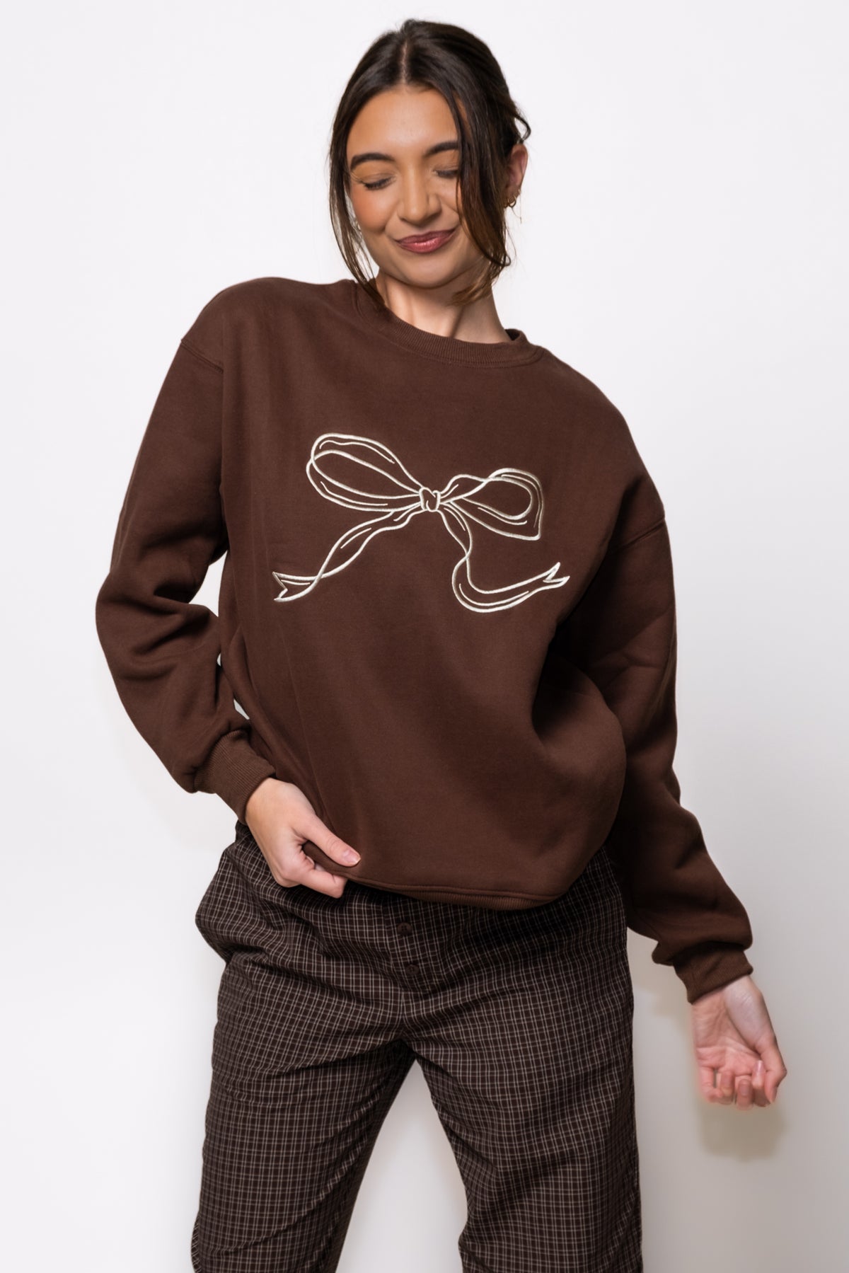 Bow For It Embroidered Crewneck