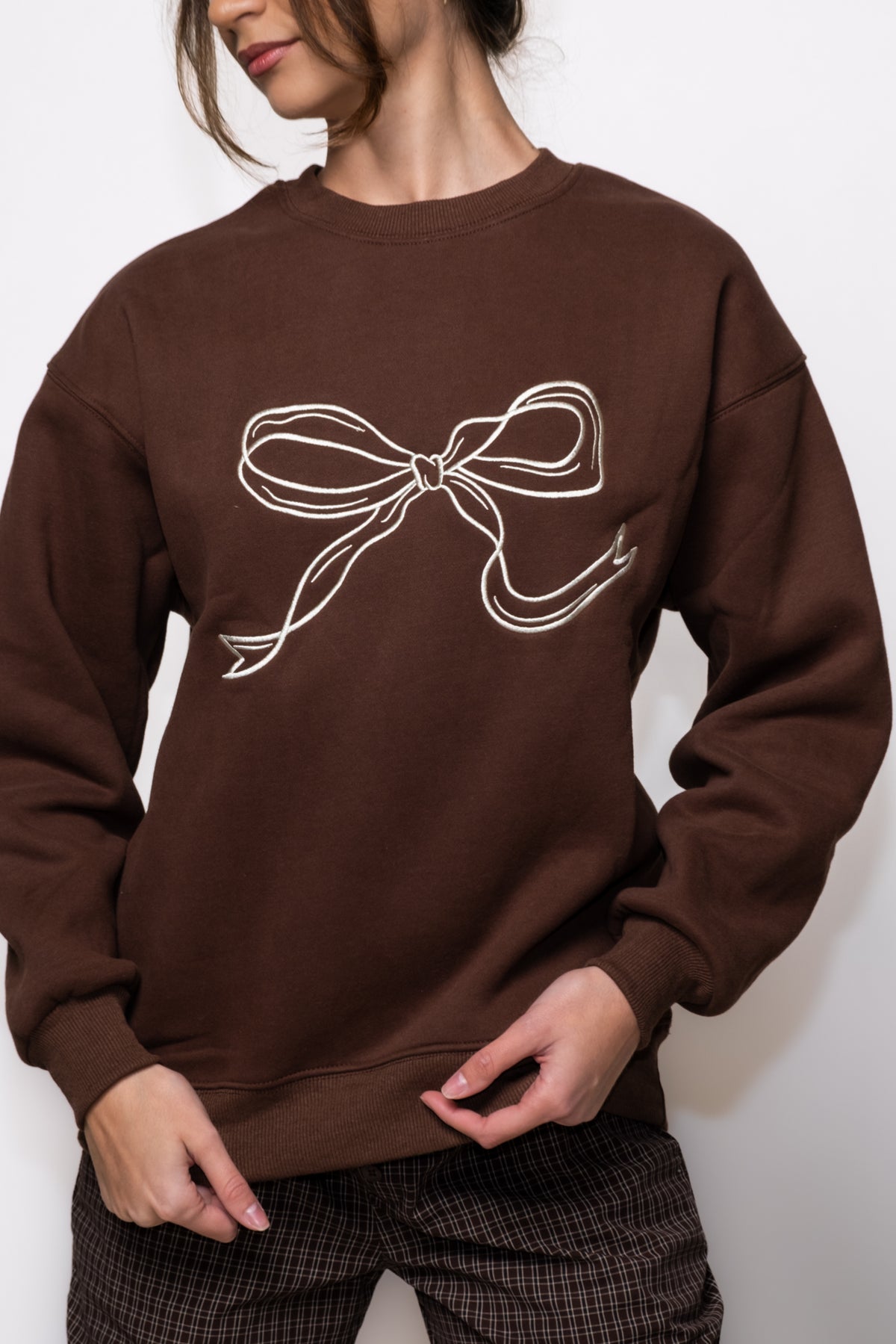 Bow For It Embroidered Crewneck