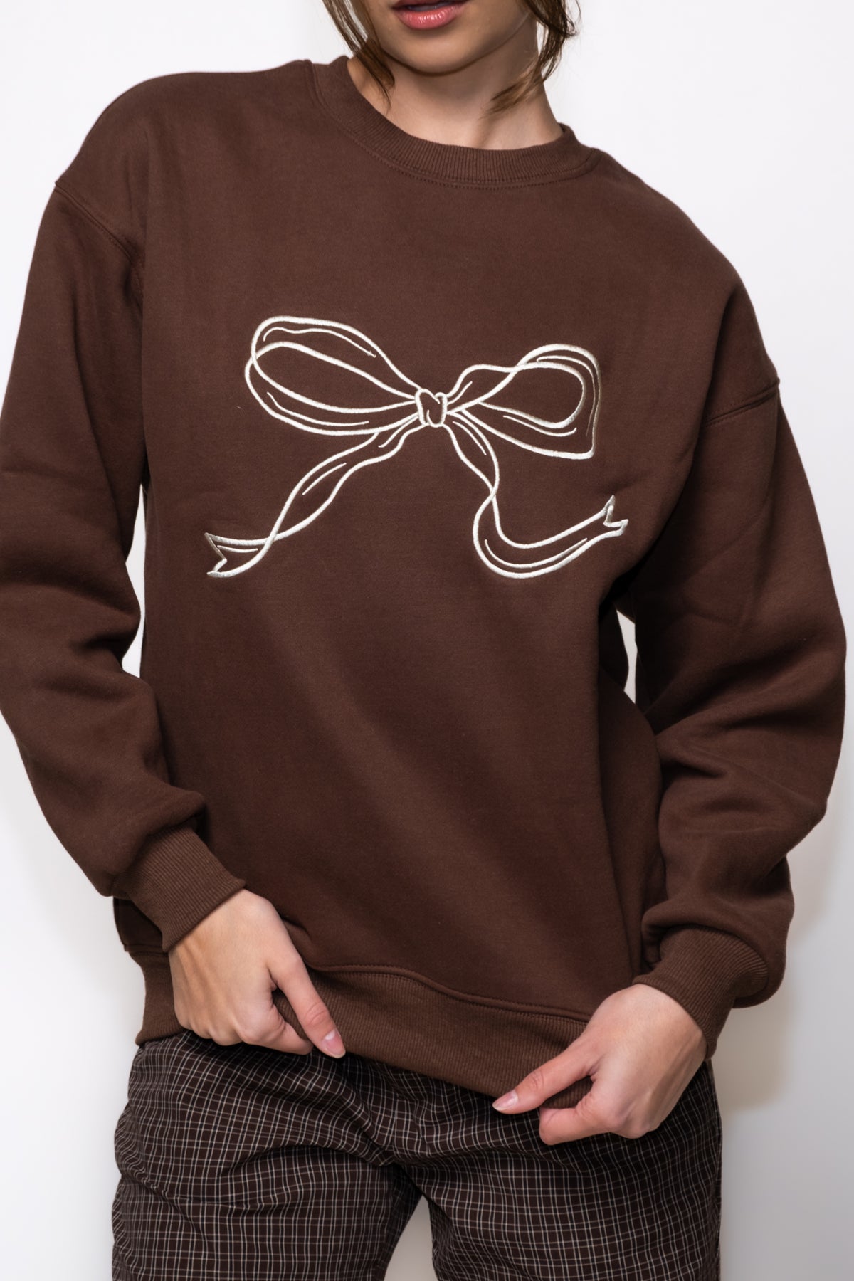 Bow For It Embroidered Crewneck