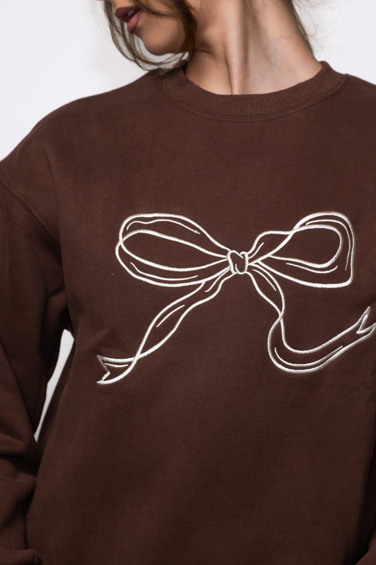 Bow For It Embroidered Crewneck