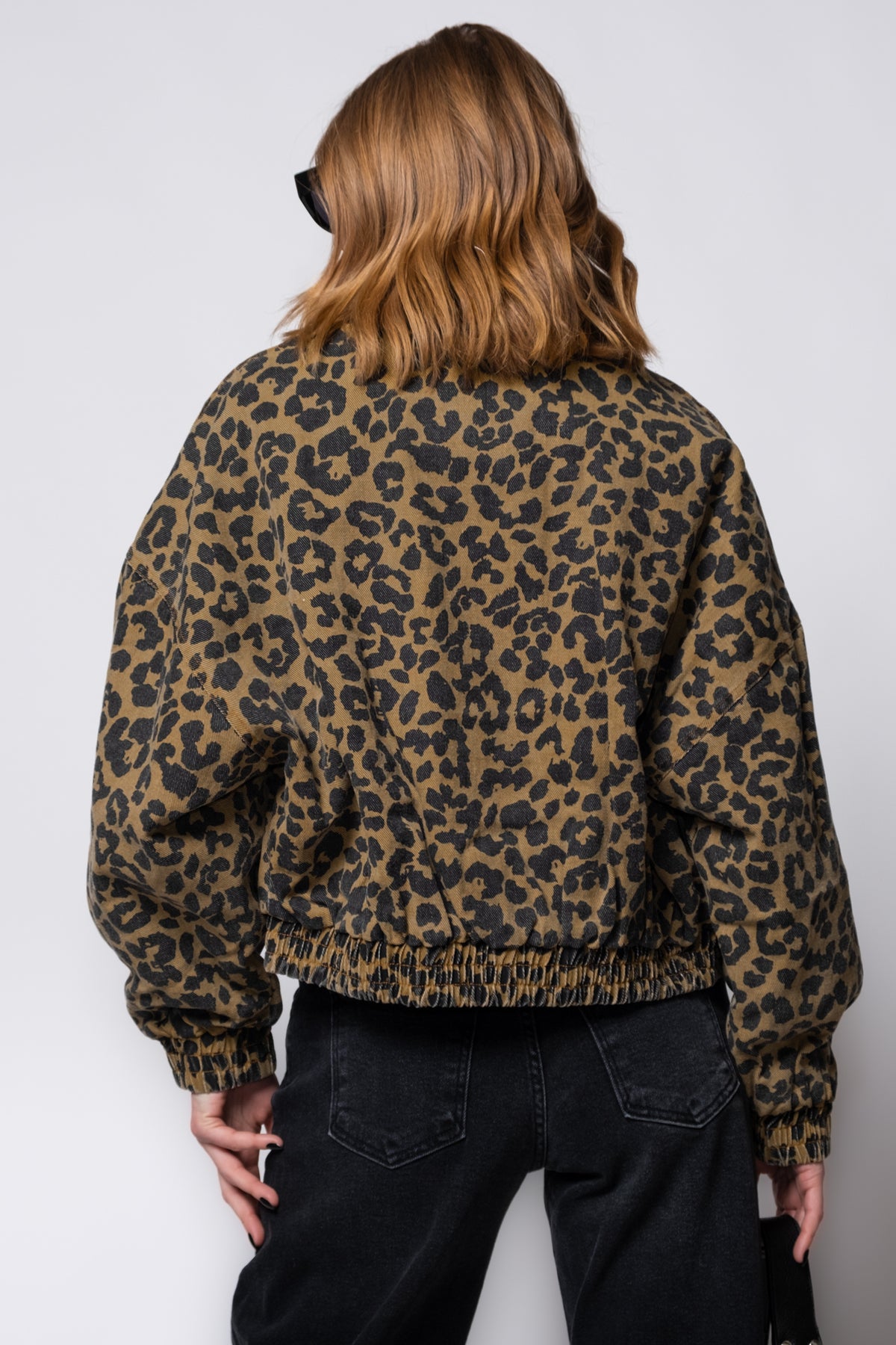 FRNCH Rita Leopard Print Quilted Bomber