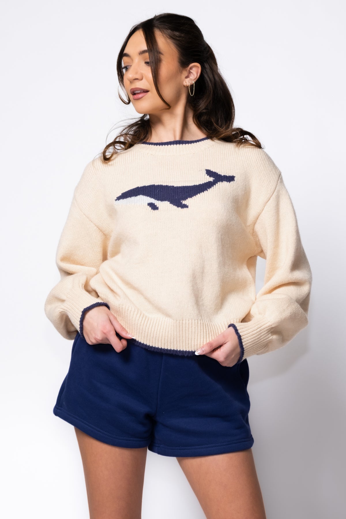 Whale-y Cute Crewneck Sweater