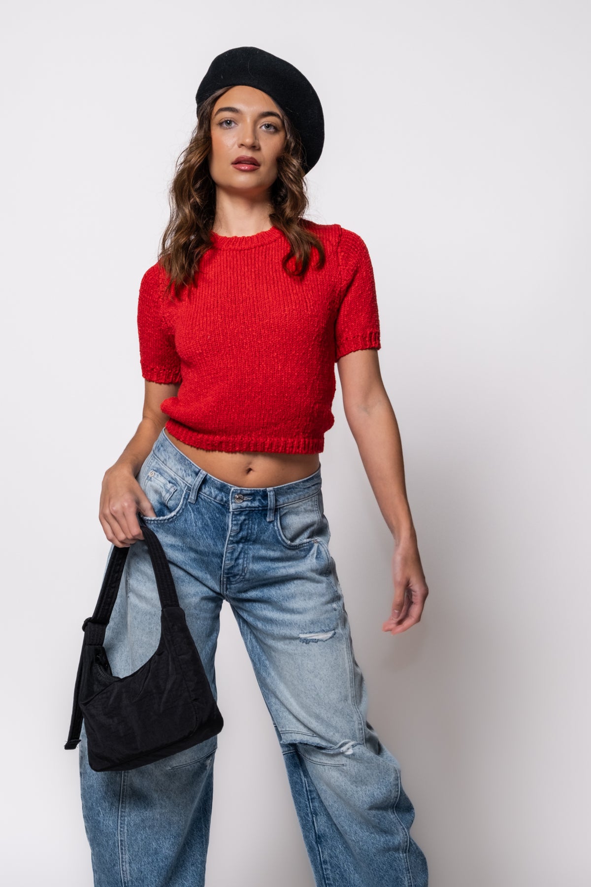 Cherry Good Knit Skimmer Top