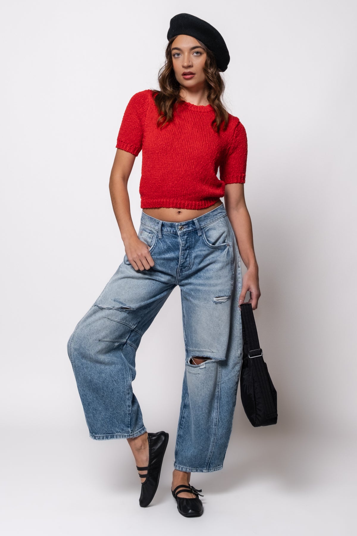 Cherry Good Knit Skimmer Top