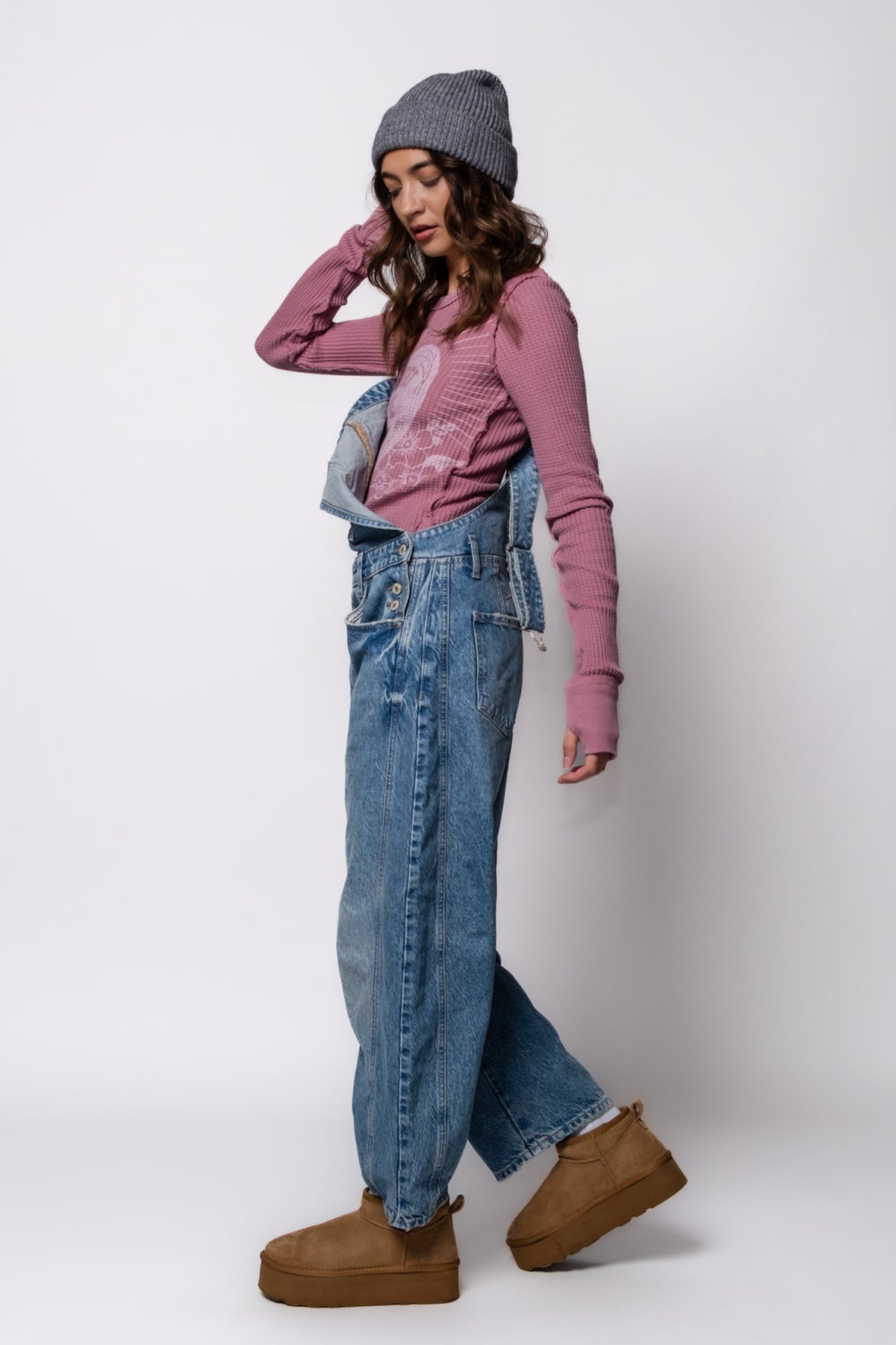 Free People Good Luck Barrel Overalls