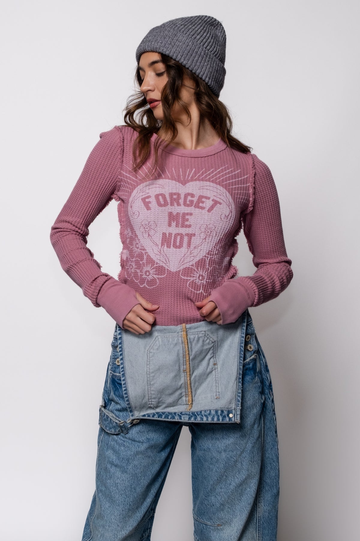 Free People Lucky Locket Thermal Tee