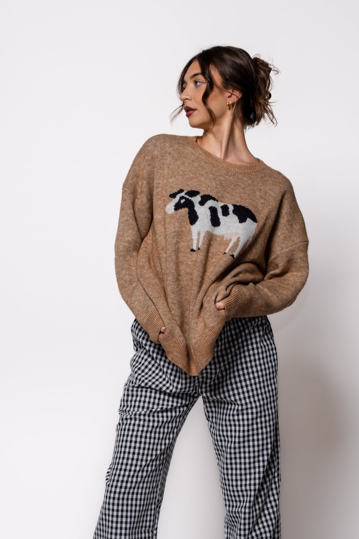 Cozy Cow Crewneck Sweater