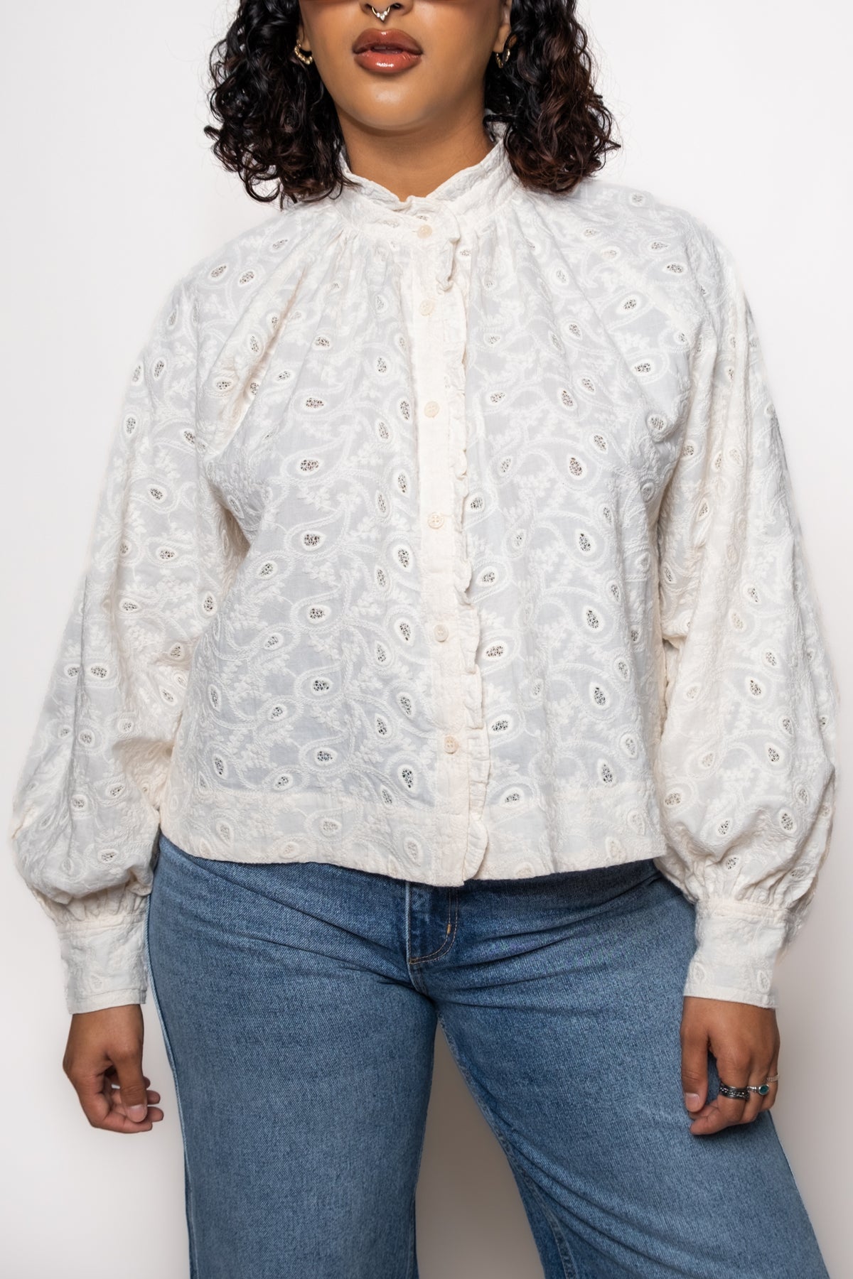 FRNCH Elianne Lace Blouse