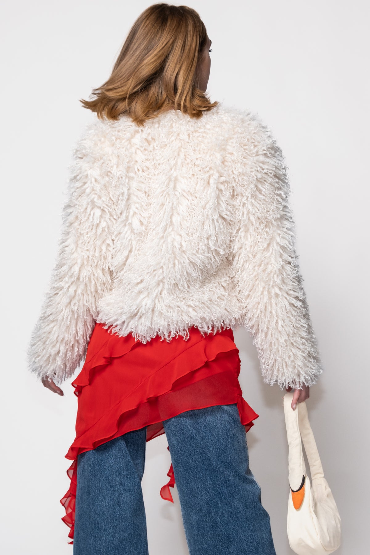 Steve Madden Leites Faux Fur Shaggy Jacket