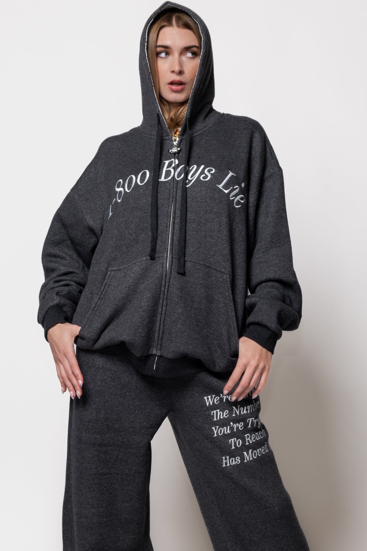 Boys Lie 1-800 Refresh Harley Zip Hoodie