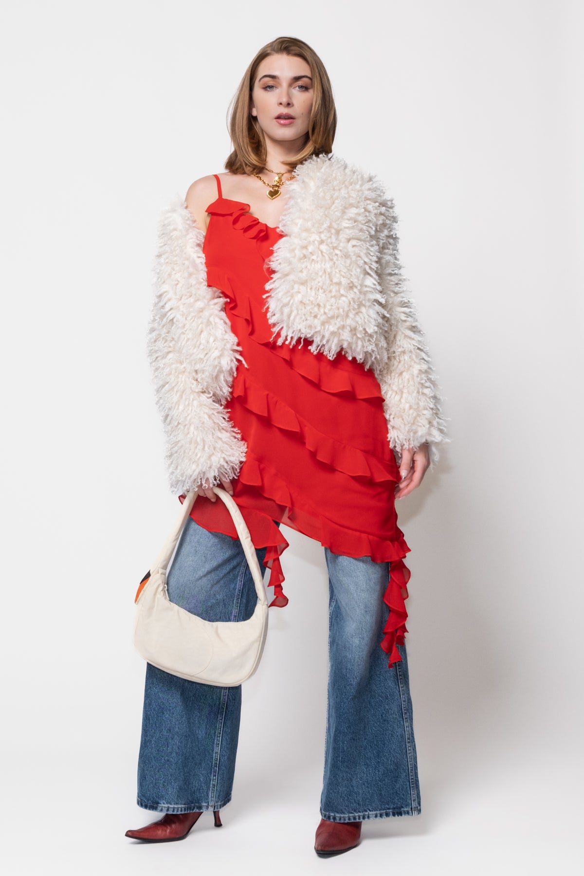 Steve Madden Leites Faux Fur Shaggy Jacket