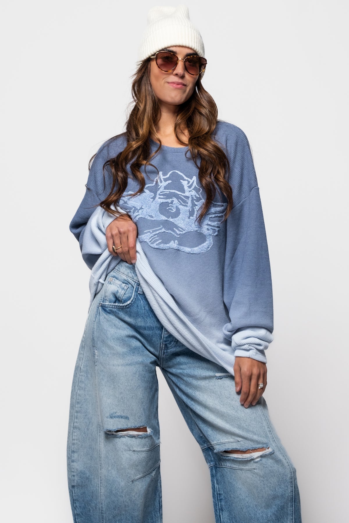 Boys Lie Made With Heaven Blues Thermal Longsleeve