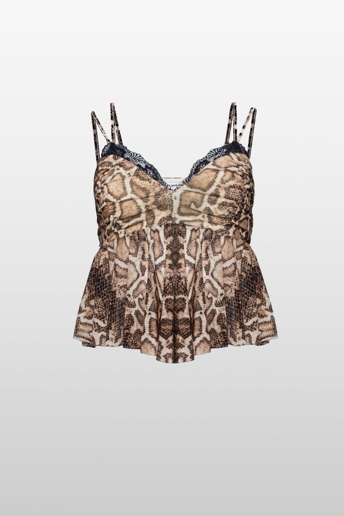 Skin Deep Snake Print Babydoll Top