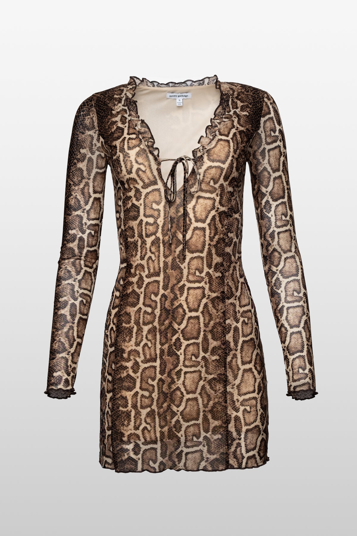 Skin Deep Snake Print Mini Dress