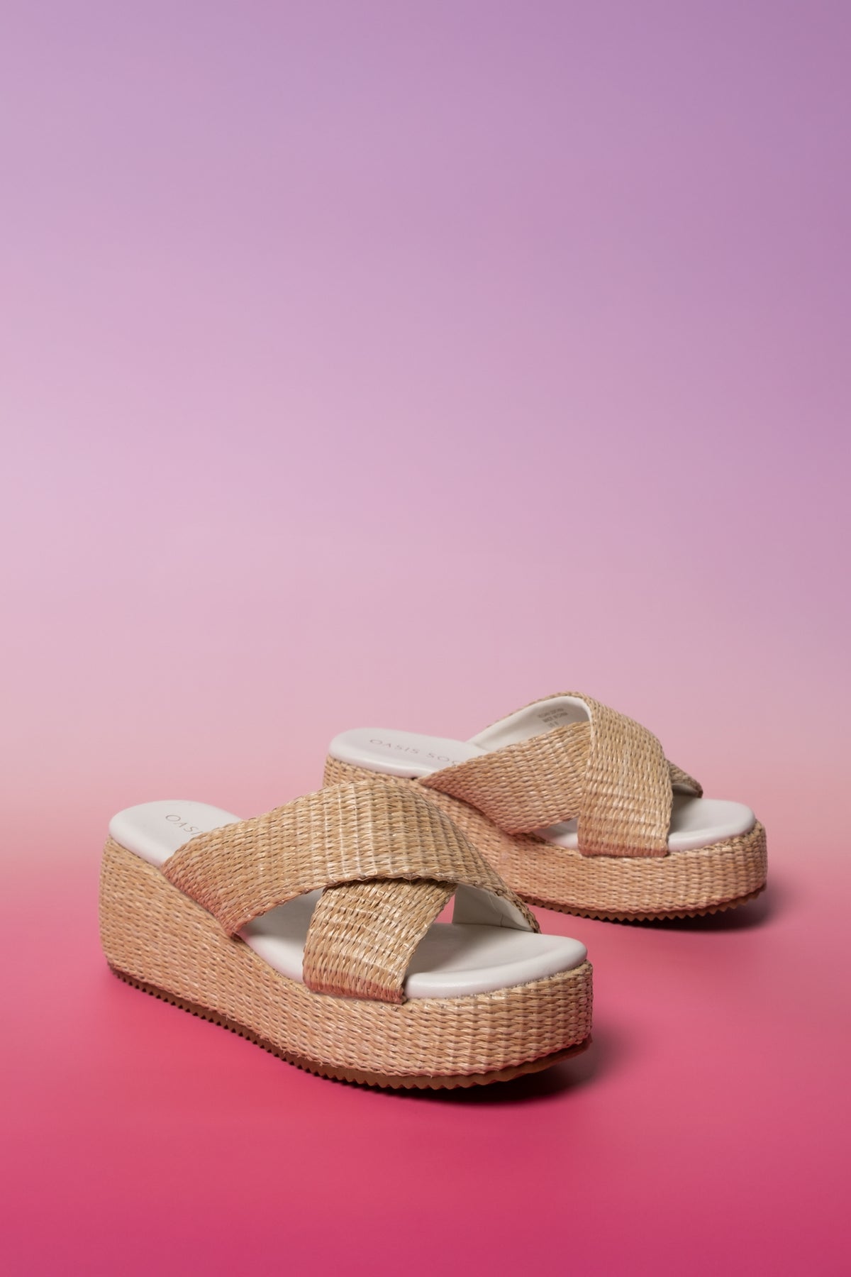 Fresno Woven Platform Slide Sandals