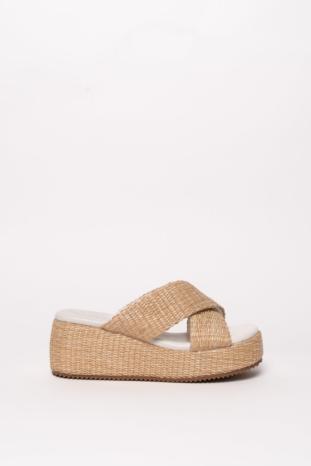 Fresno Woven Platform Slide Sandals