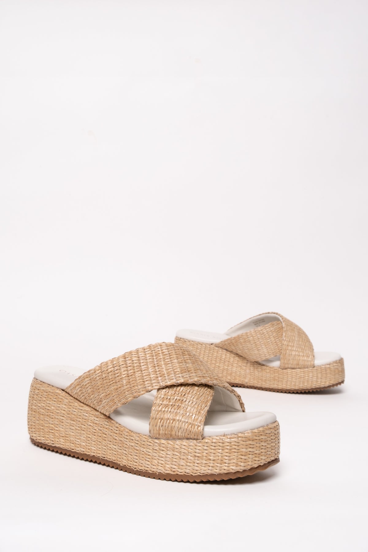 Fresno Woven Platform Slide Sandals