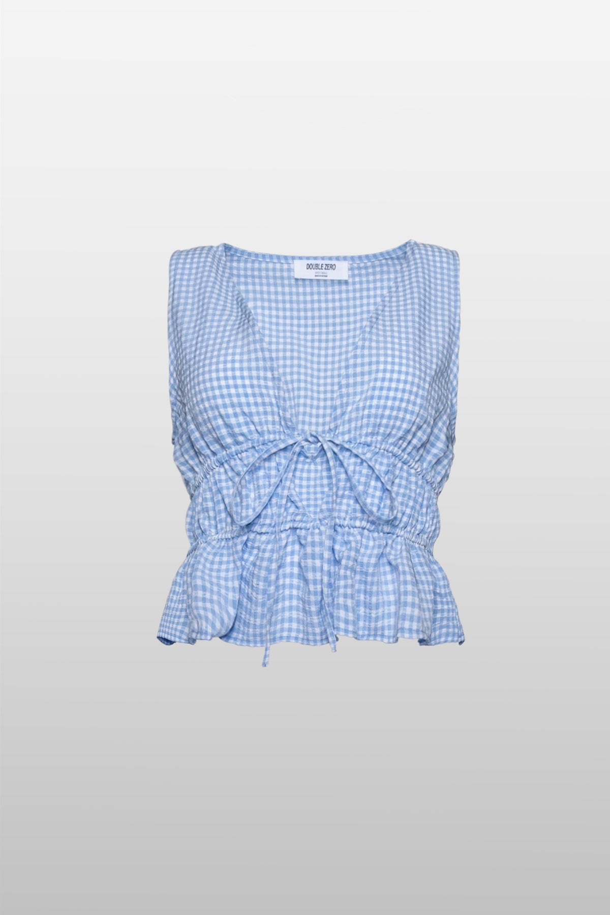 Lila Tie-Front Gingham Top