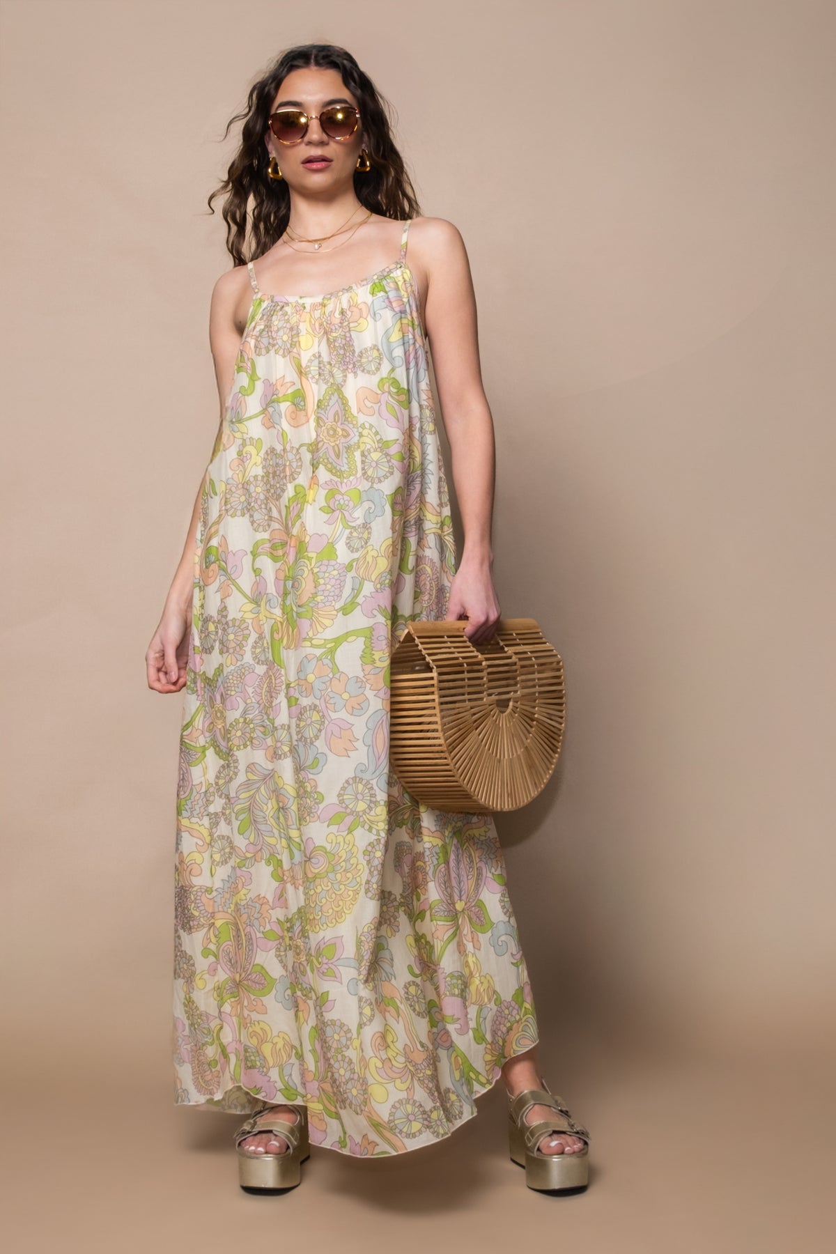 FRNCH Izaline Silk Maxi Dress