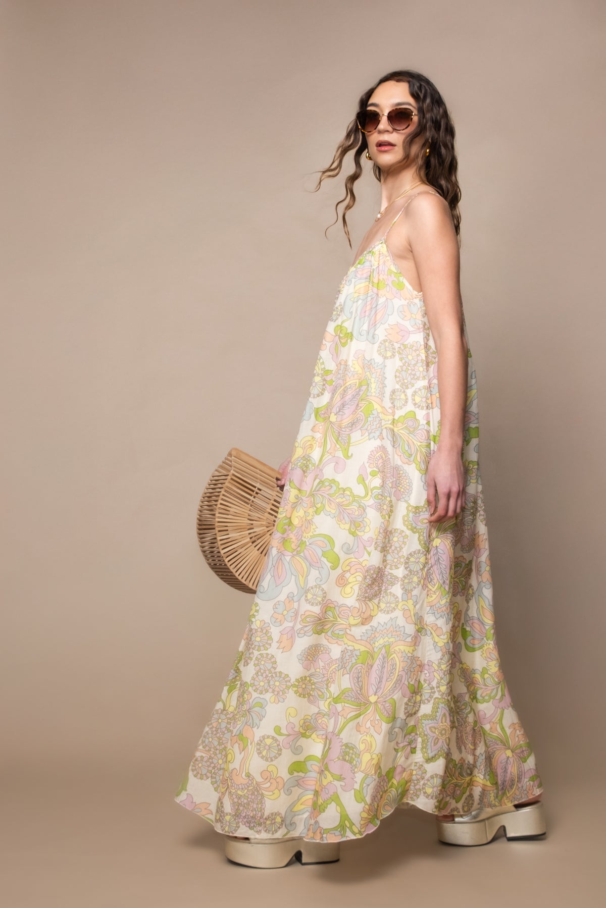 FRNCH Izaline Silk Maxi Dress