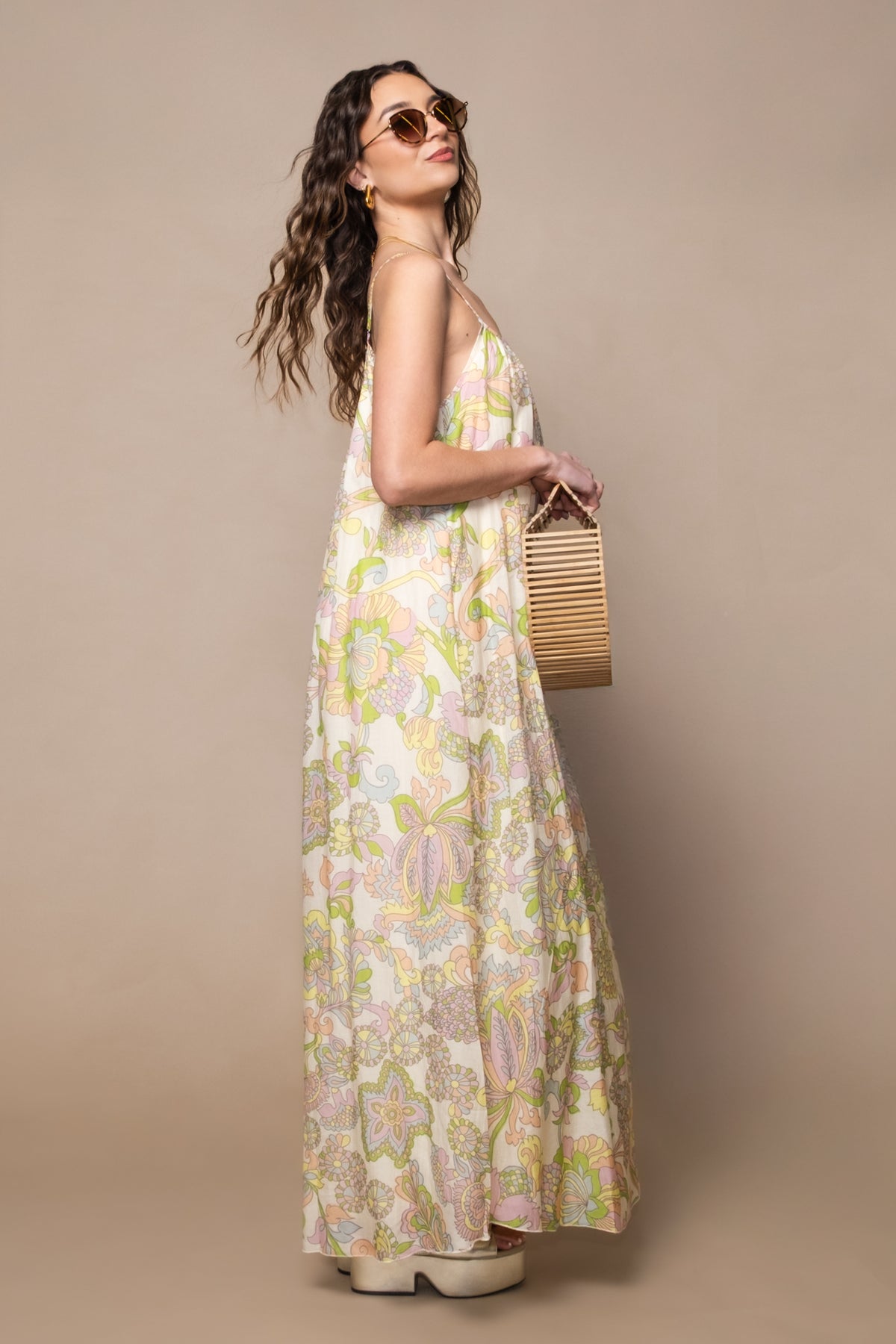 FRNCH Izaline Silk Maxi Dress