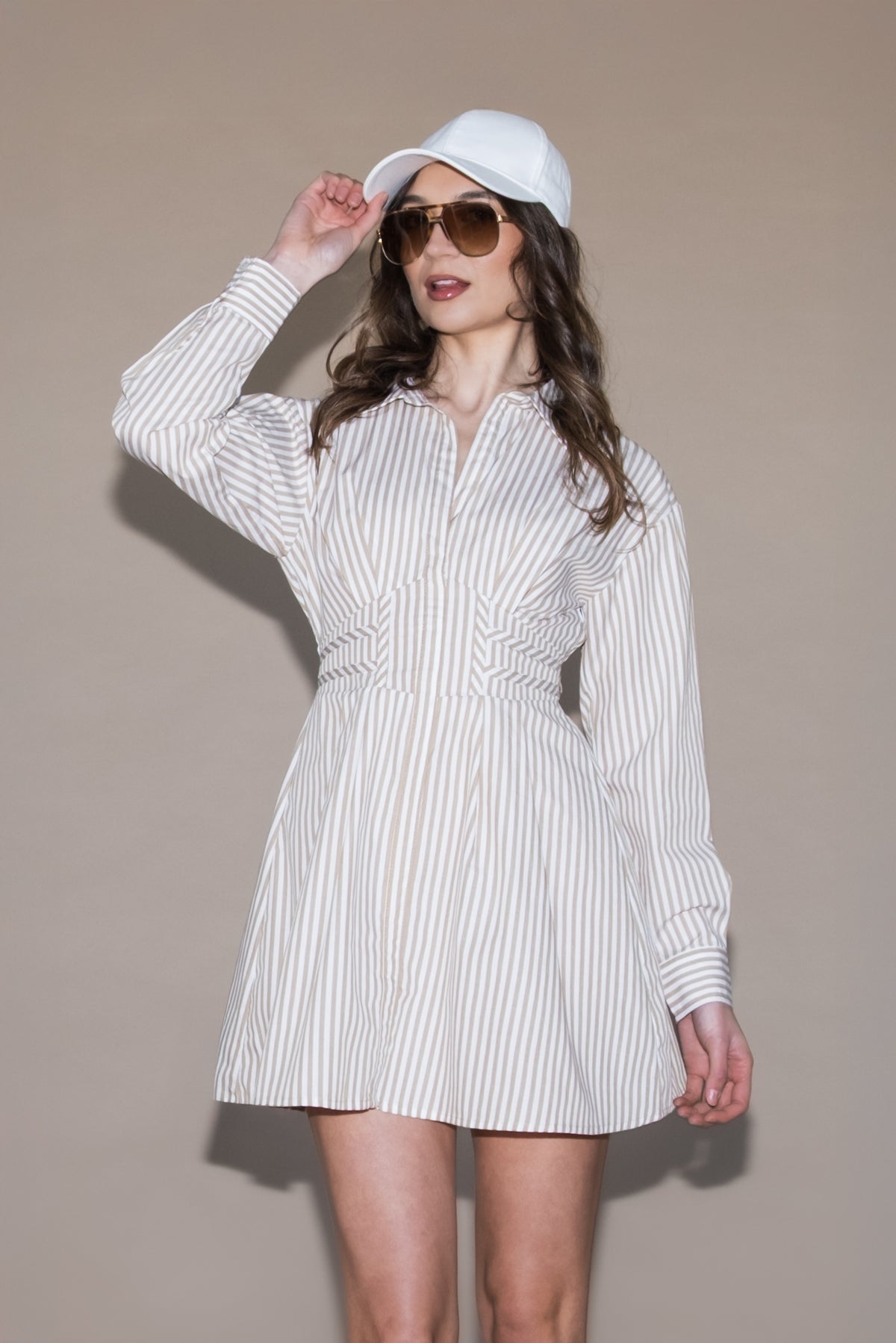 Steve Madden Aria Corset Shirt Dress