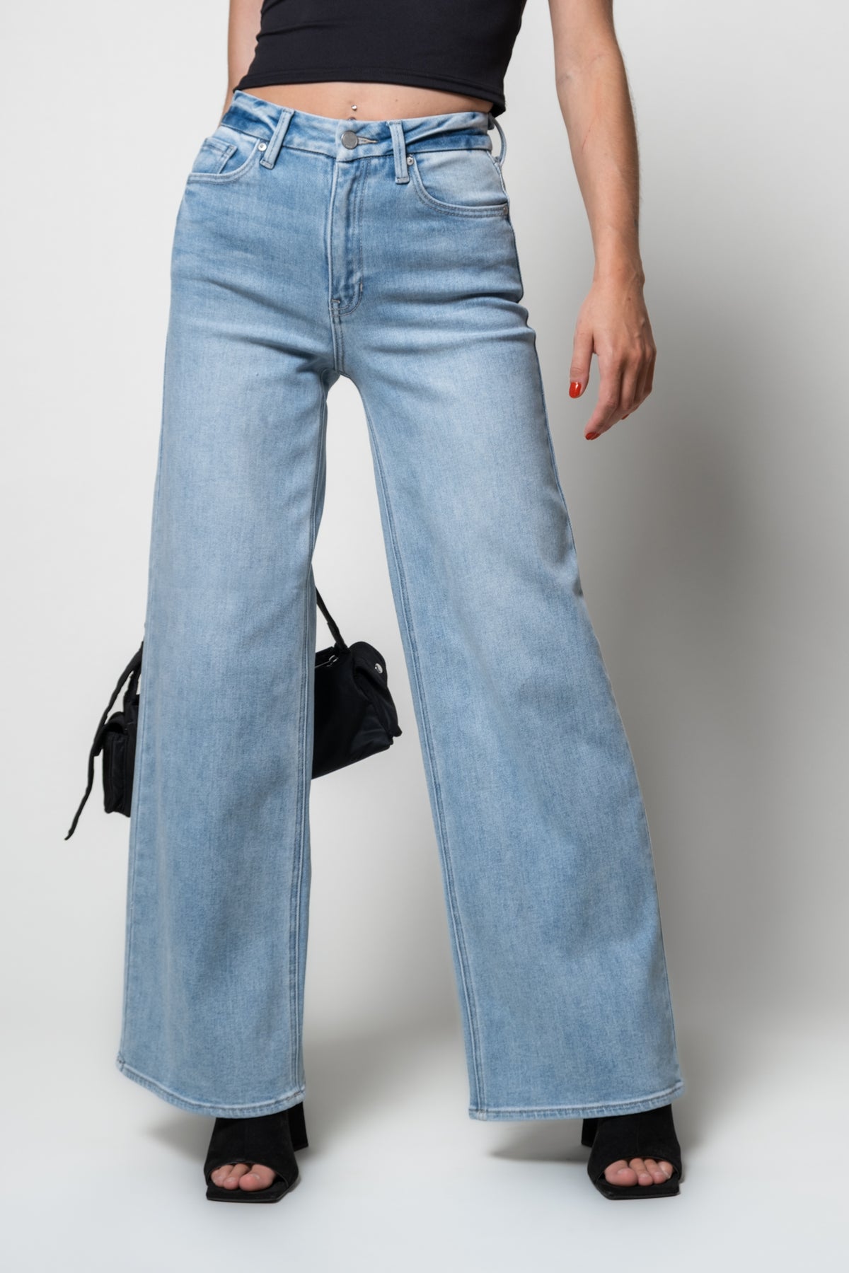 Just Black Wide Leg Stretch Jeans