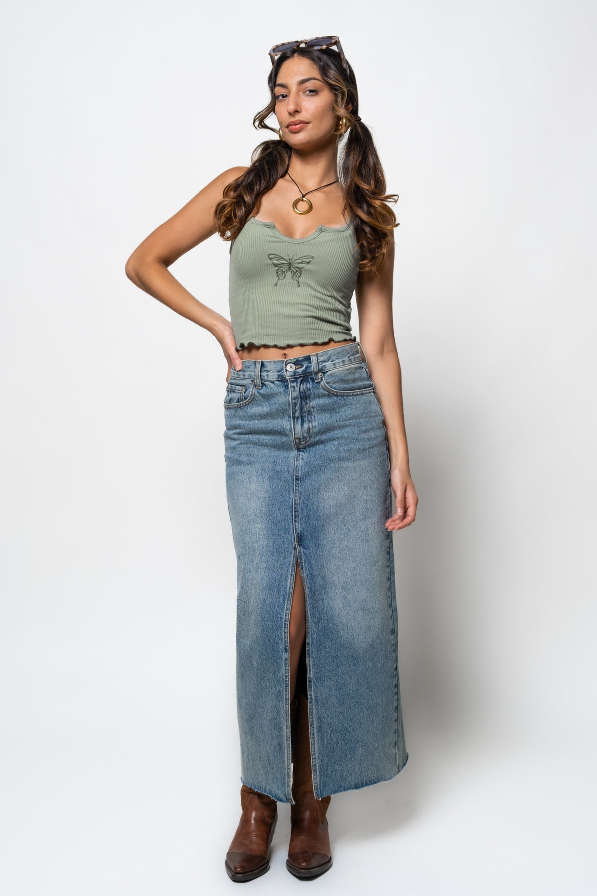 Steve Madden Avani Denim Skirt