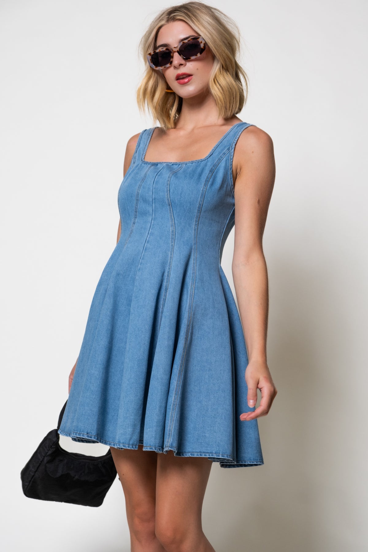 Lark Denim Skater Dress