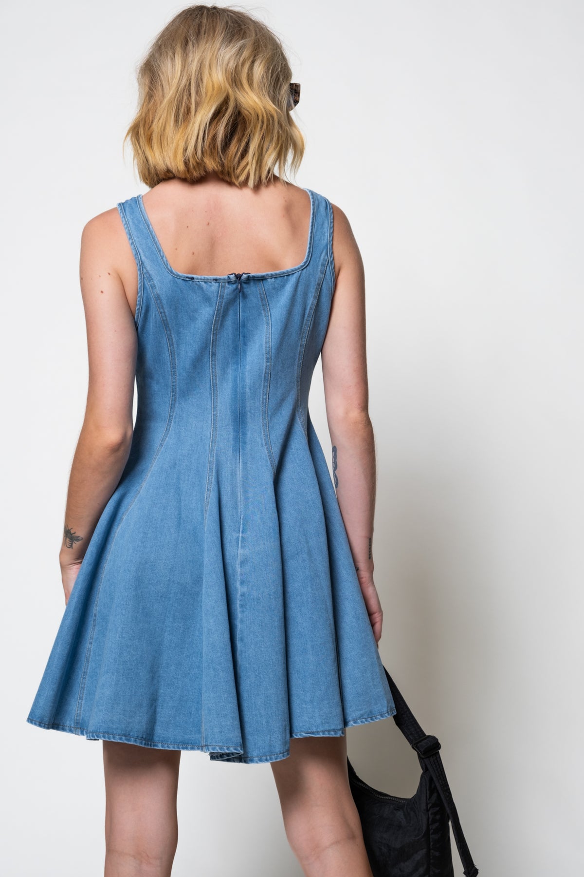 Lark Denim Skater Dress