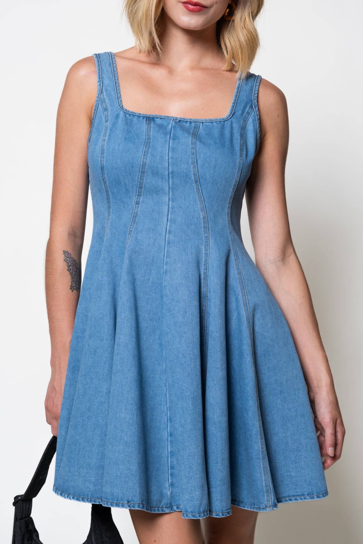 Lark Denim Skater Dress