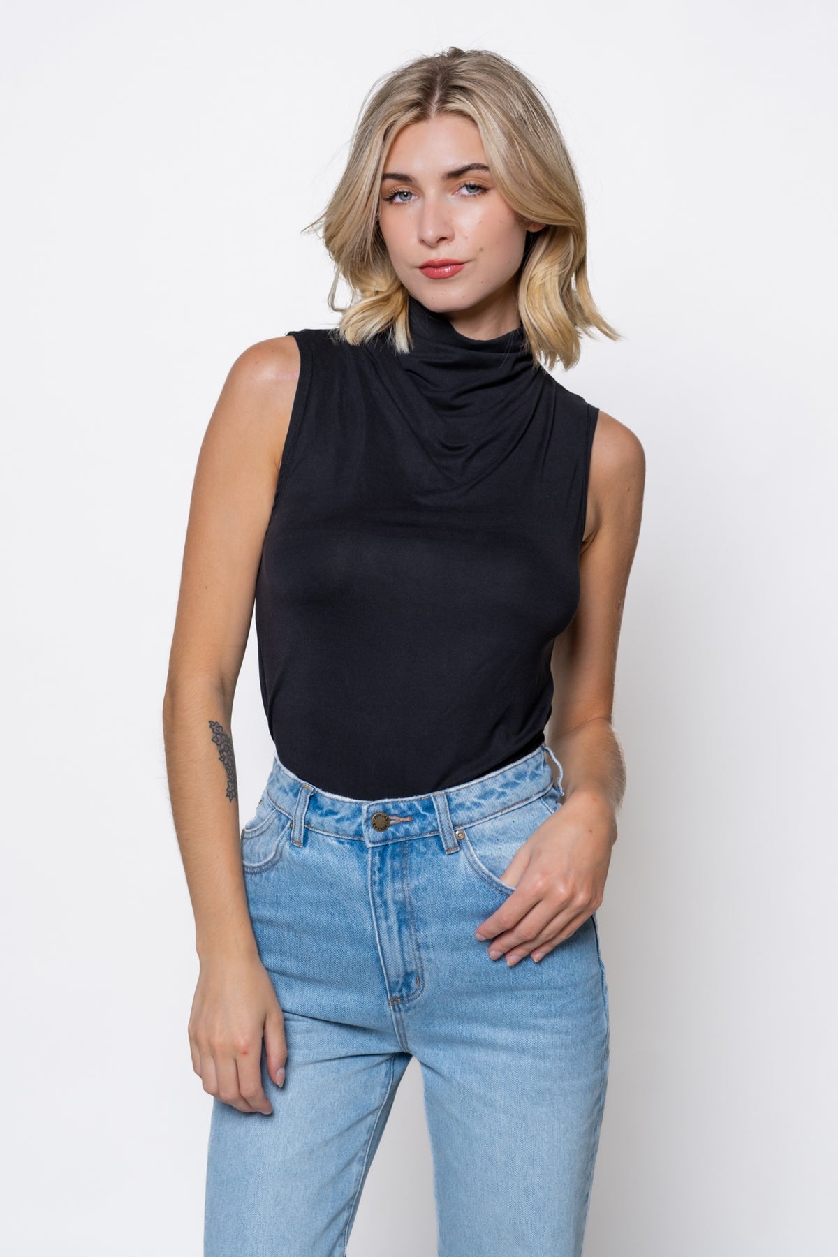 Alma Mock Neck Top