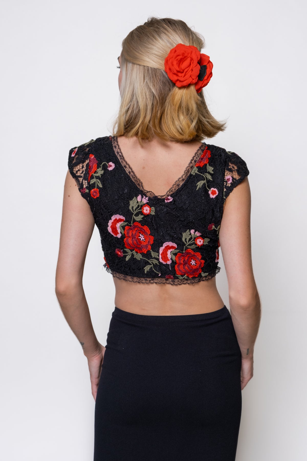 Roses & Roses Tie Front Top