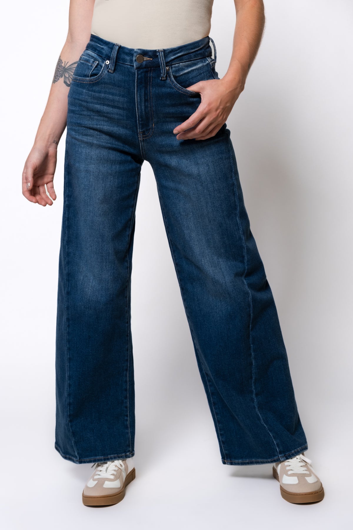 Just Black Seamed Stretch Jeans