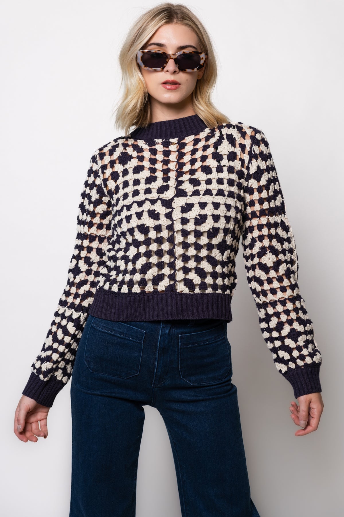 MINKPINK Meyer Crochet Jumper