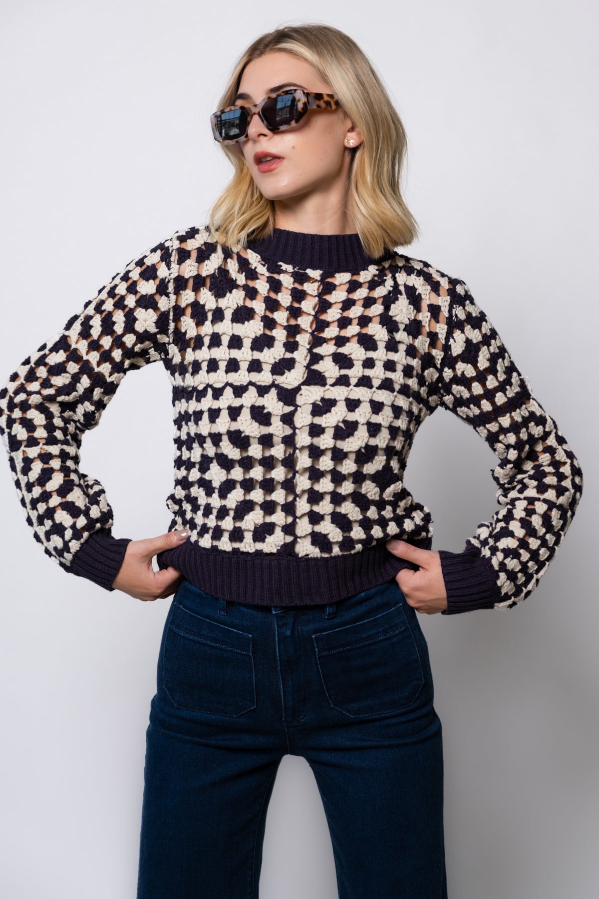 MINKPINK Meyer Crochet Jumper